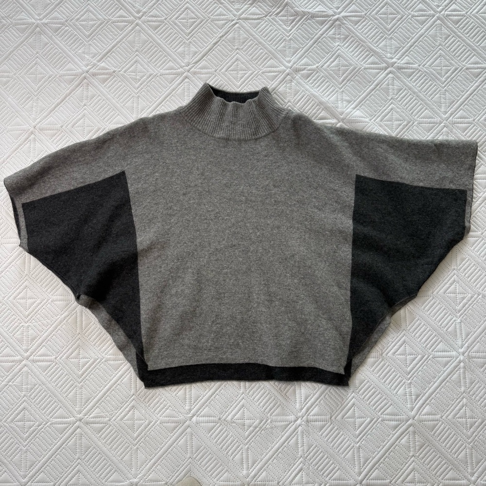 Benedetta B. Knit Merino Wool & Cashmere Blend Cape Sweater O/S